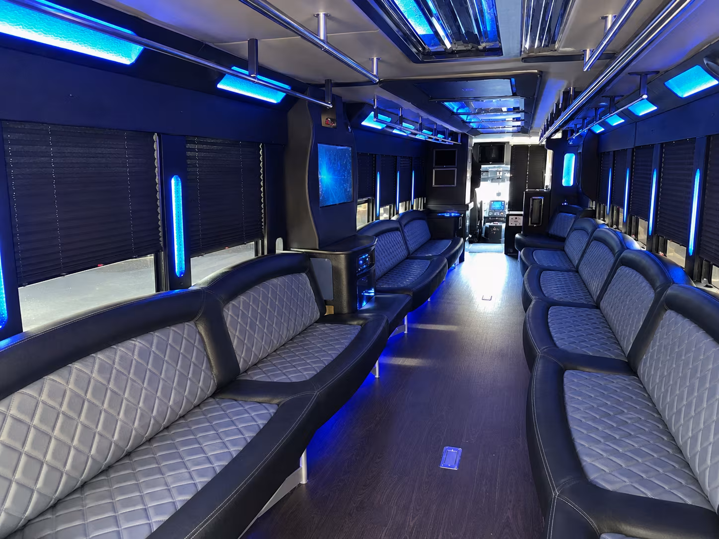 Carlsbad Bachelor & Bachelorette Transportation party bus interior