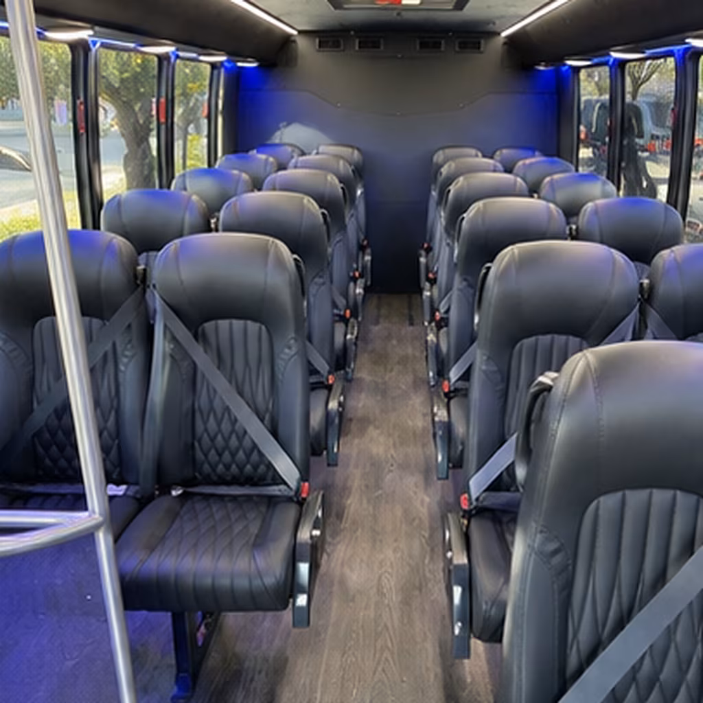 Carlsbad School Event Transportation party bus interior