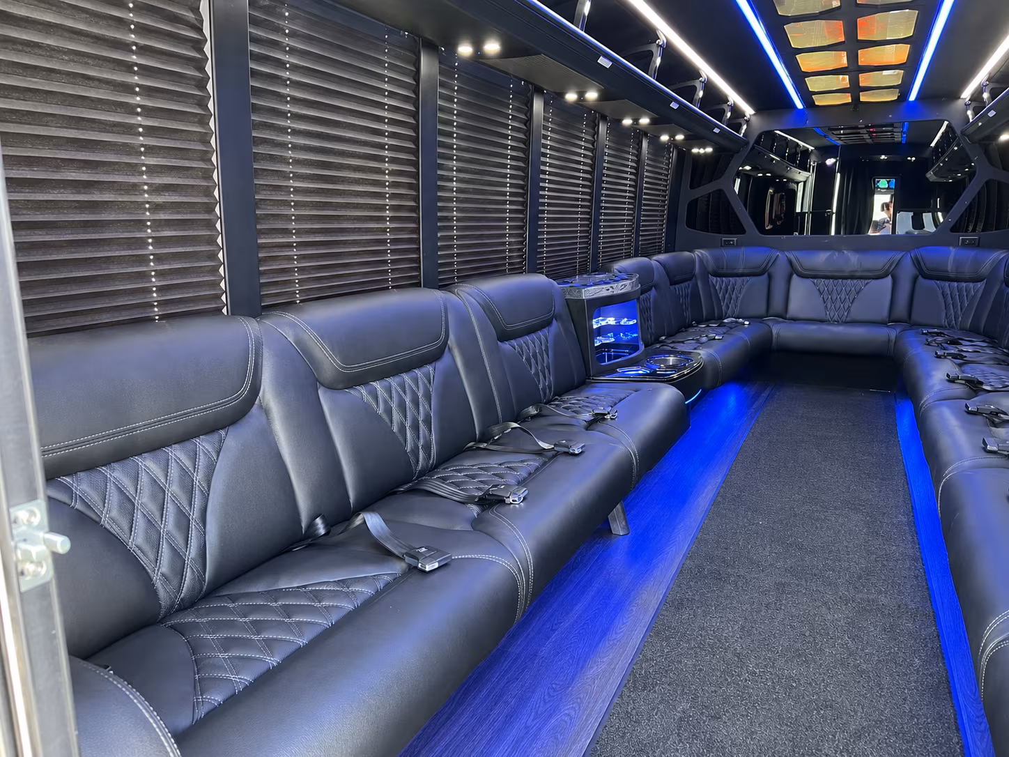 Carlsbad Sporting Event Transportation party bus interior