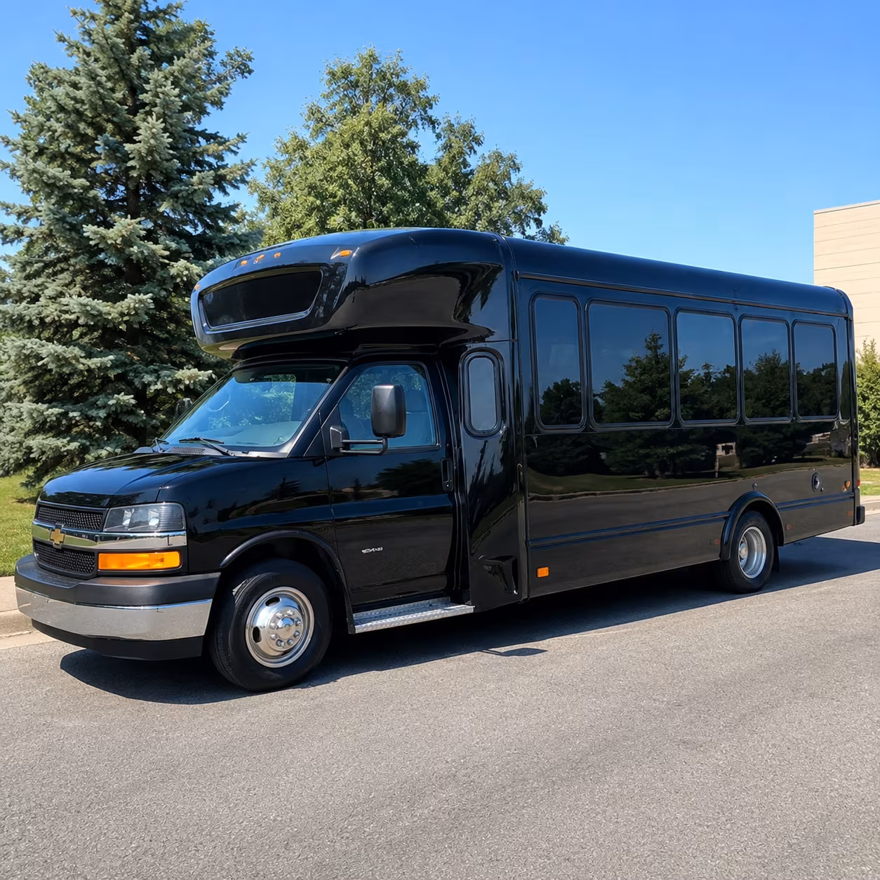 Carlsbad Wedding Transportation party bus exterior