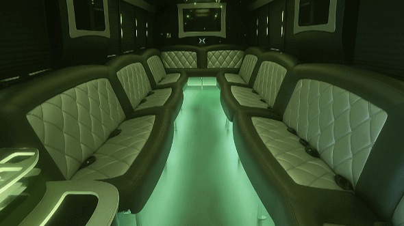 Interior of Charter Bus Company San Marcos's 20 Passenger Party Bus in San Marcos
