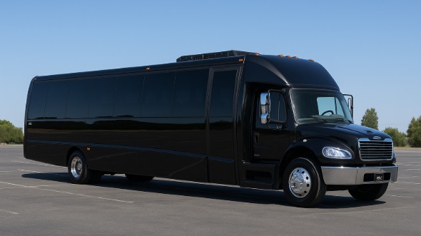 Exterior of Charter Bus Company La Mesa's 20 Passenger Party Bus in La Mesa