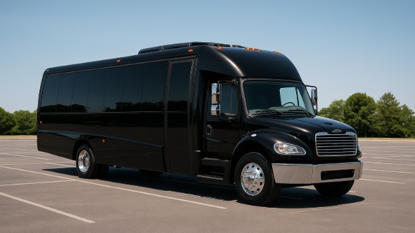 Exterior of Charter Bus Company Oceanside's 20 Passenger Party Bus in Oceanside
