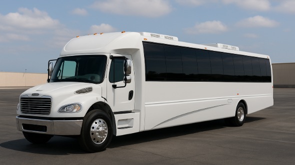 Exterior of Charter Bus Company Encinitas's 28 Passenger Party Bus in Encinitas