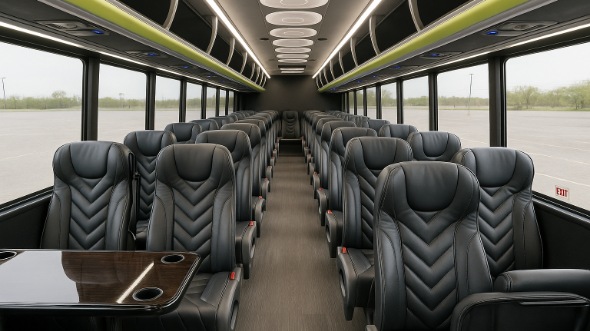 Interior of Charter Bus Company Carlsbad's 30 Passenger Minibus in Carlsbad