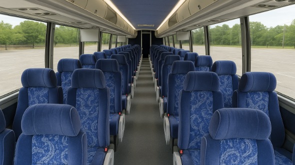 Interior of Charter Bus Company Carlsbad's 48 Passenger Charter Bus in Carlsbad