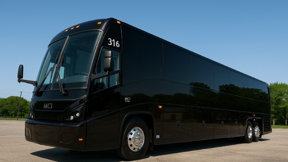 Exterior of Charter Bus Company Santee's 50 Passenger Party Bus in Santee