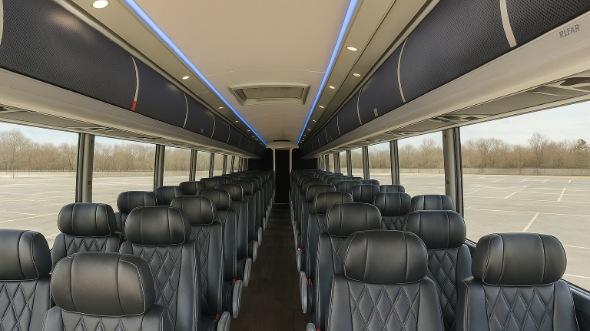 Interior of Charter Bus Company Carlsbad's ADA Charter Bus in Carlsbad