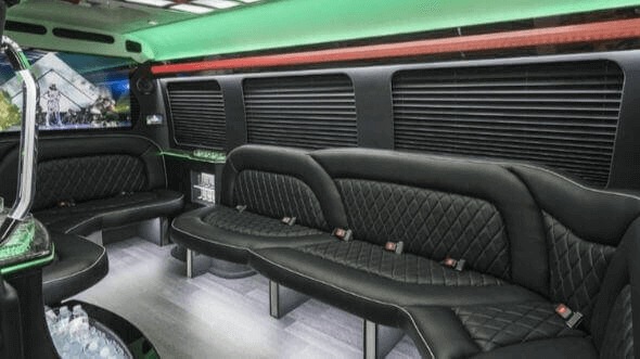 carlsbad 14 passenger sprinter limousine inside