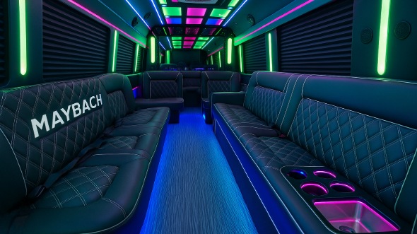 carlsbad 20 passenger party bus interior