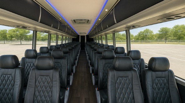 54 passenger charter bus interior